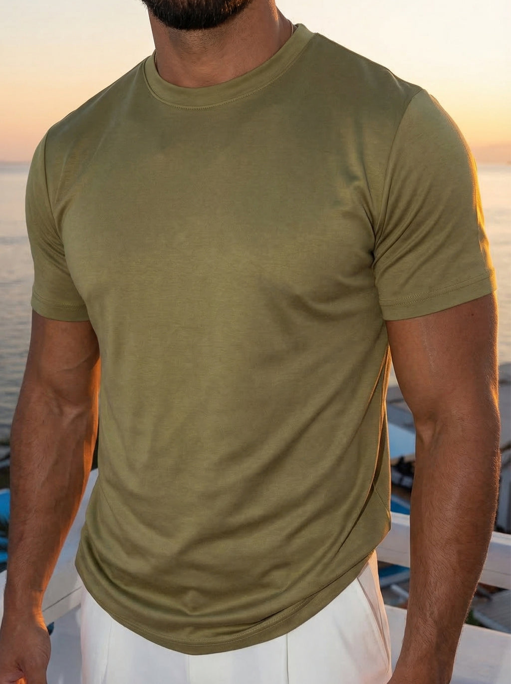 The Essential Tee Olive Green