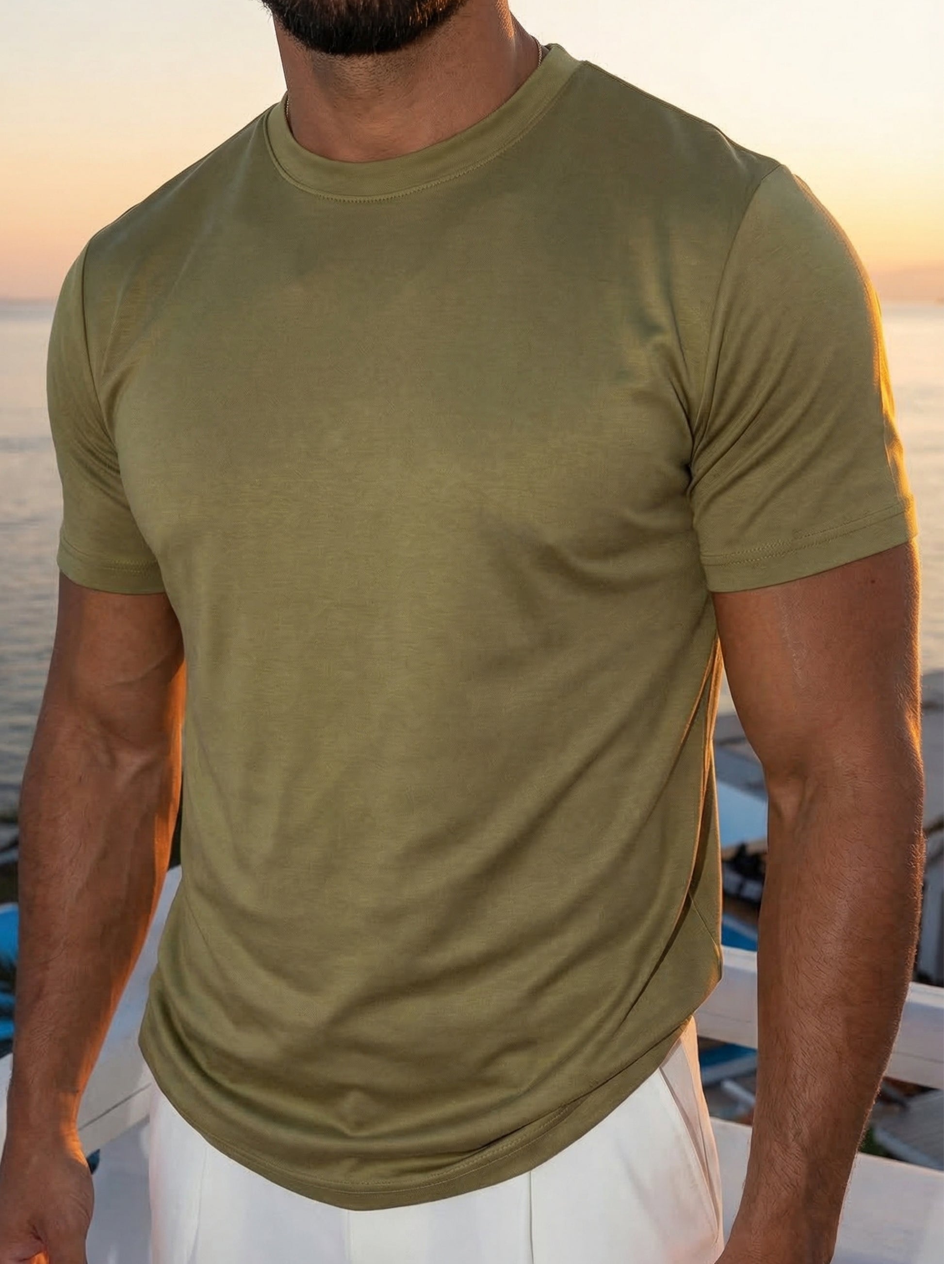The Essential Tee Olive Green