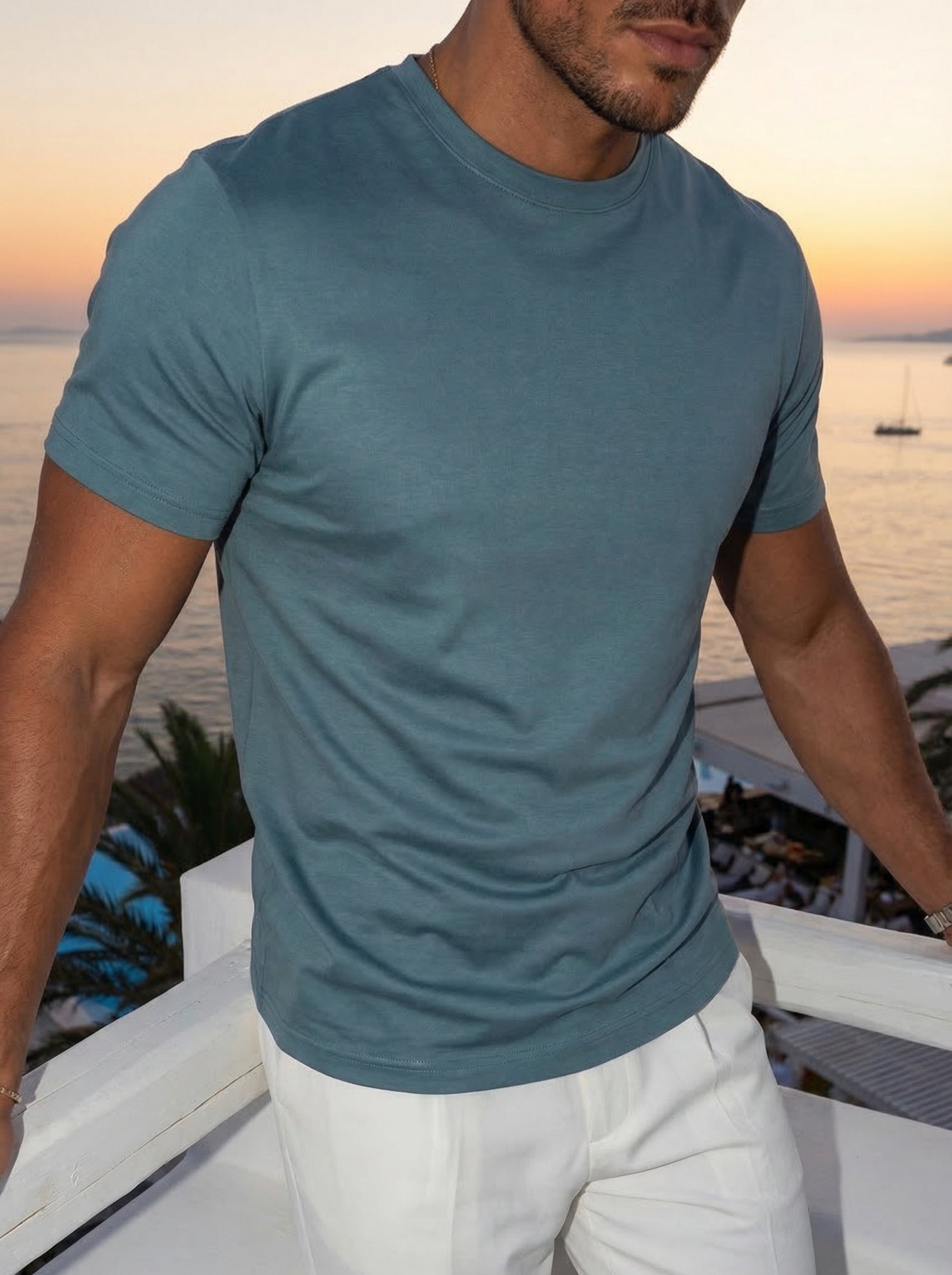 The Essential Tee Steel Blue