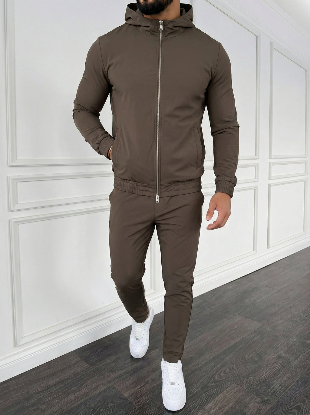 The Hooded Motion Set Mocha Brown