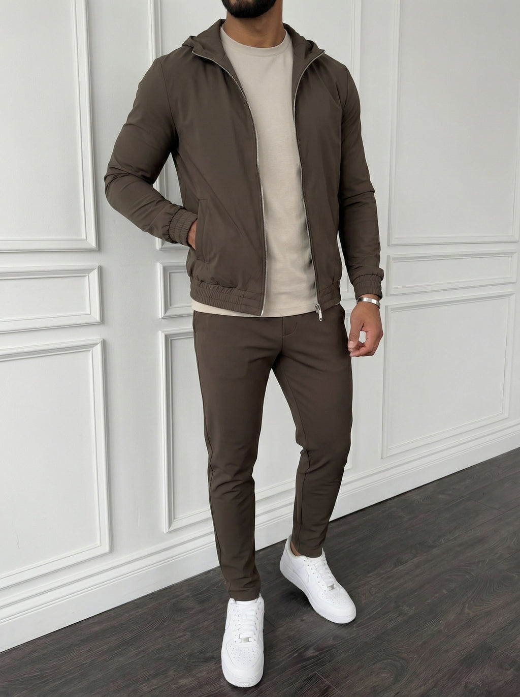 The Hooded Motion Set Mocha Brown