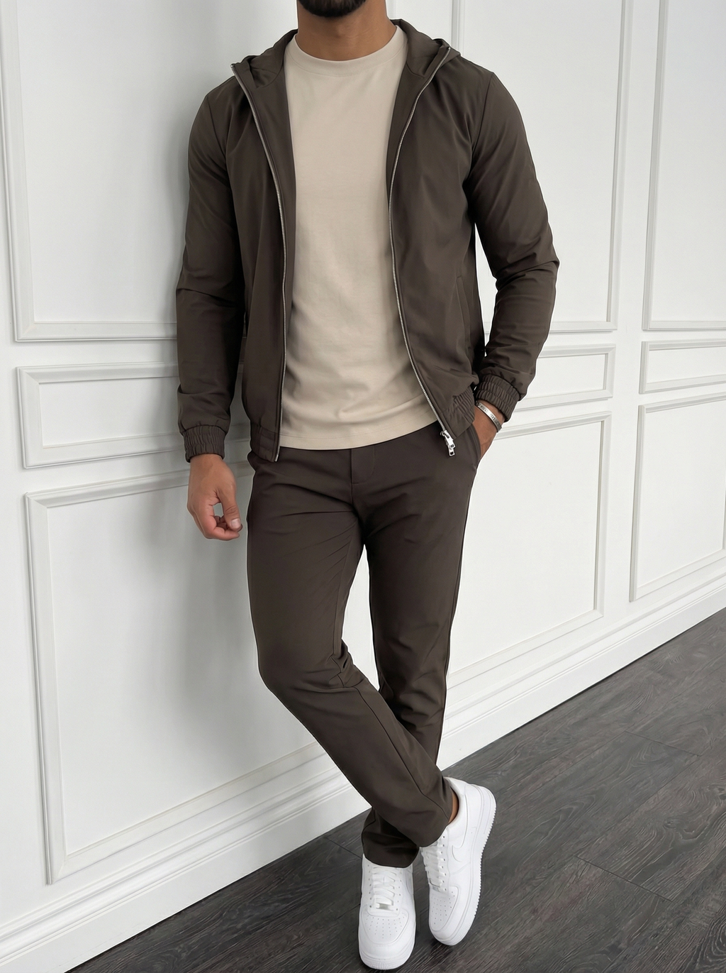 The Hooded Motion Set Mocha Brown