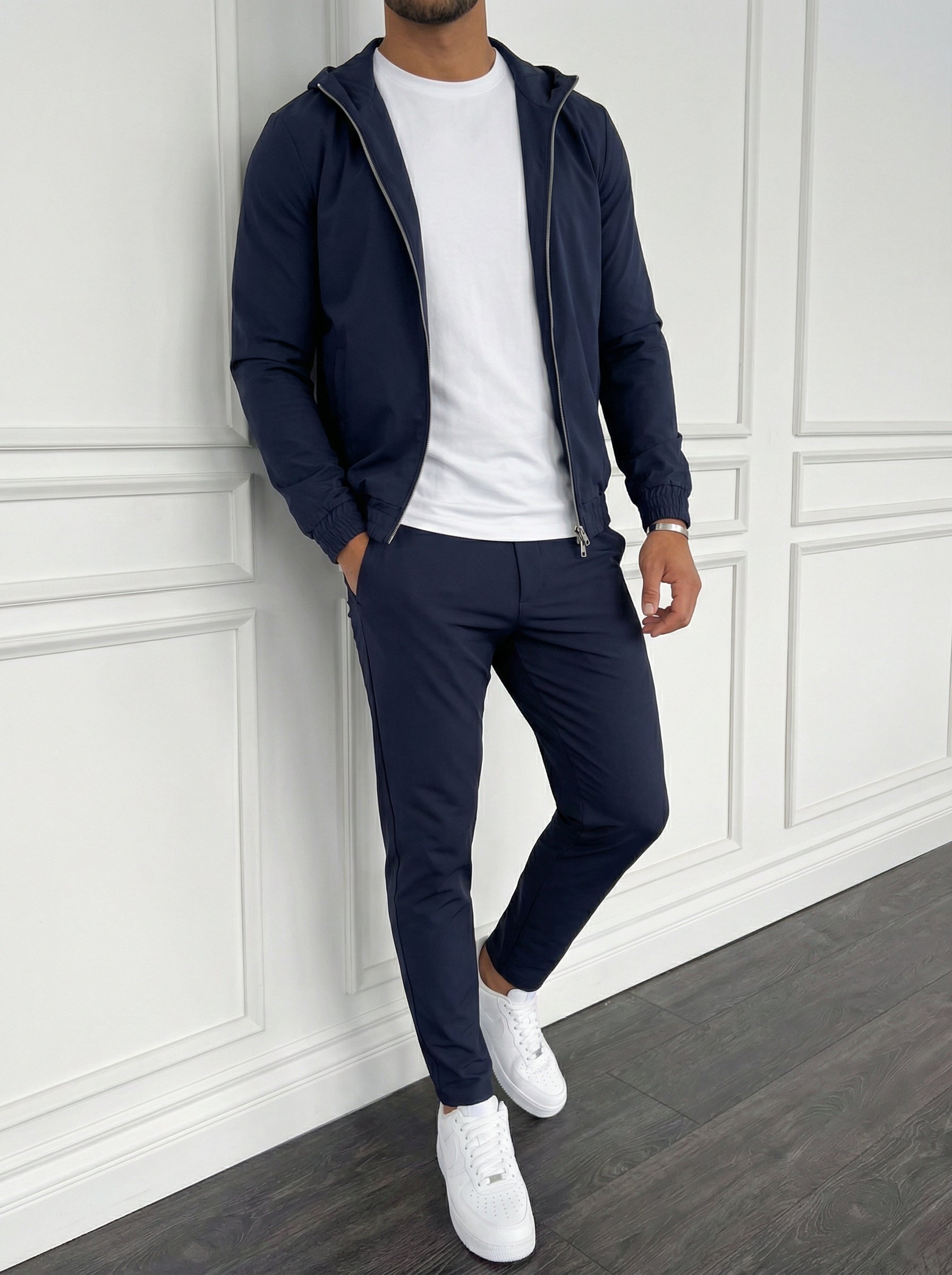 The Hooded Motion Set Midnight Blue