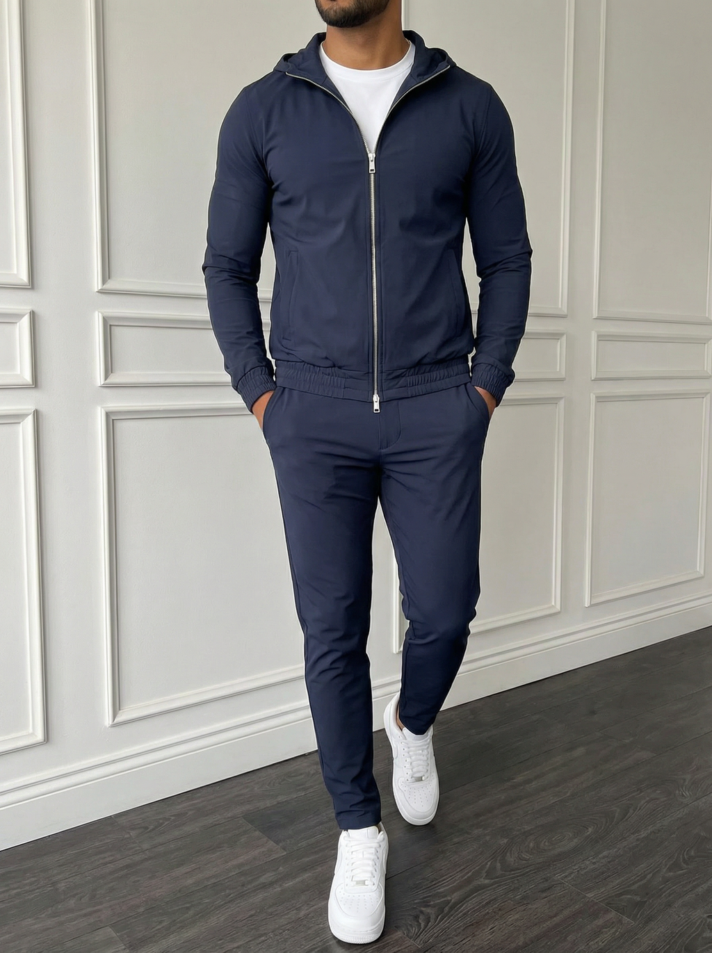 The Hooded Motion Set Midnight Blue