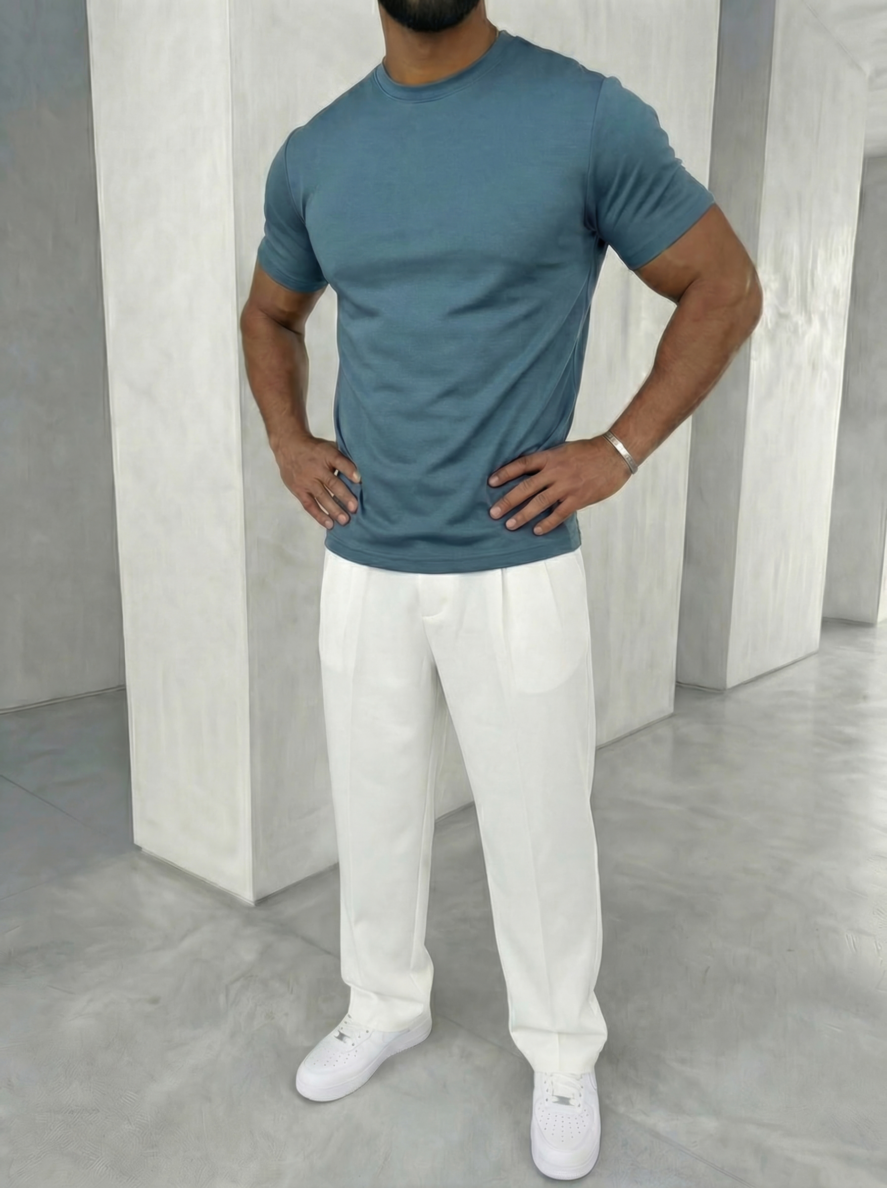 The Essential Tee Steel Blue